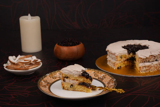 Coconut And Blackcurrant Cake